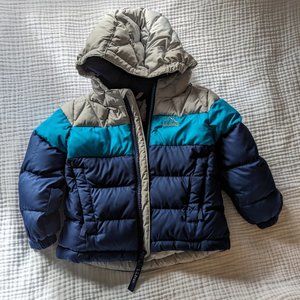 LL Bean Toddler Fleece Lined Down Jacket